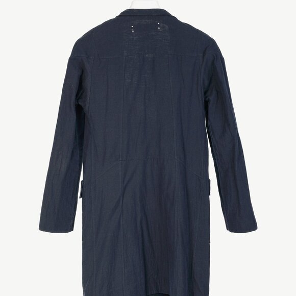 Marni R/10 Navy Cotton-Blend Gauze Tie Duster Coat - Picture 2 of 10